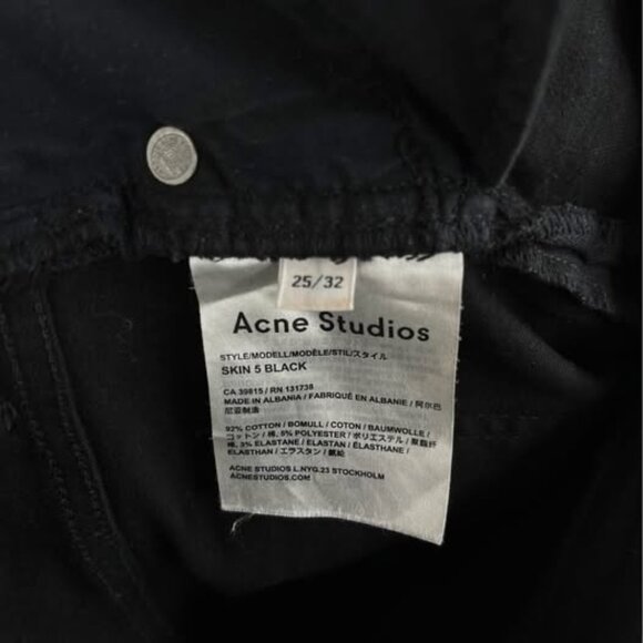 Acne Studios - Jeans Skin 5 Black - Picture 4 of 4